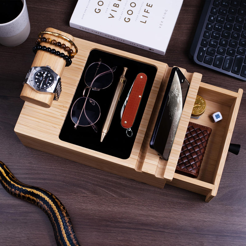 Wood phone docking station