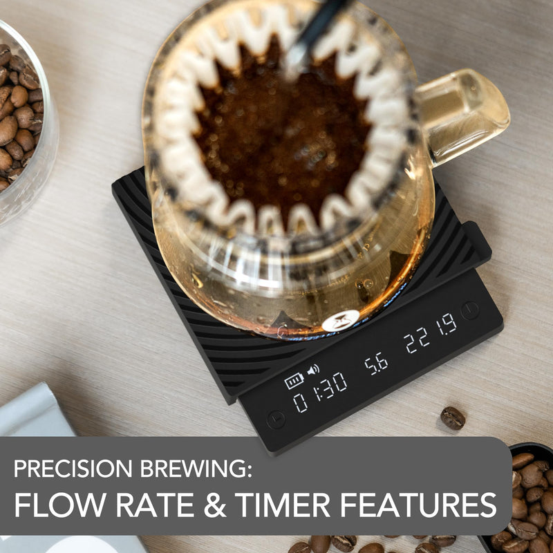 Timemore Basic Mini Coffee Scale, Slim & Lightweight Design, Three Modes | Digital Espresso Scale with Timer for Precision Brewing Black