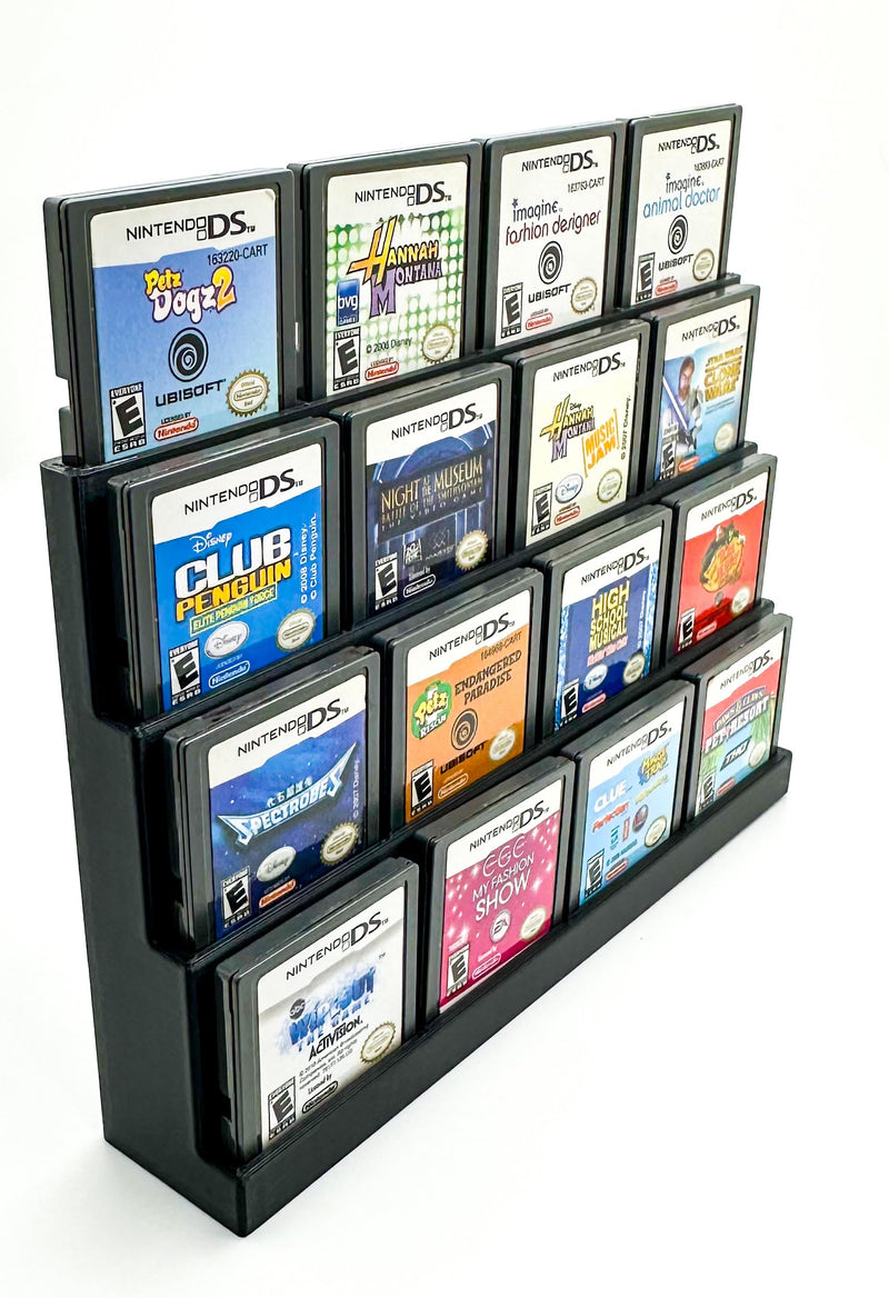 Game Display for Nintendo DS 3DS - Stepped Cartridge Holder (16 Game Holder) 16 Game Holder