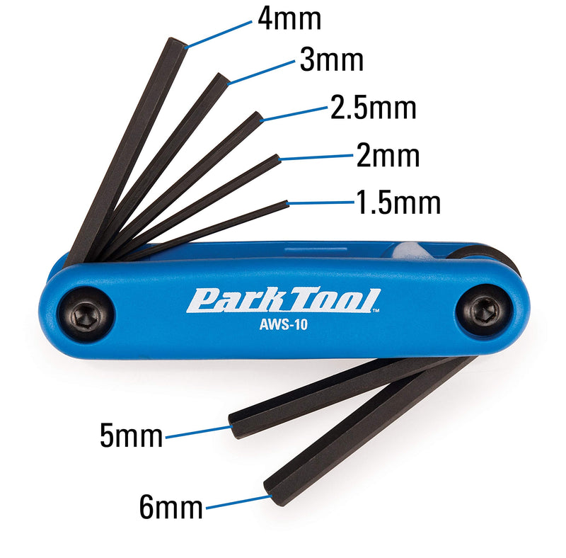 Park Tool FWS-2 Fold-Up Wrench Set Tool,Blue/Green Blue/Green One Size