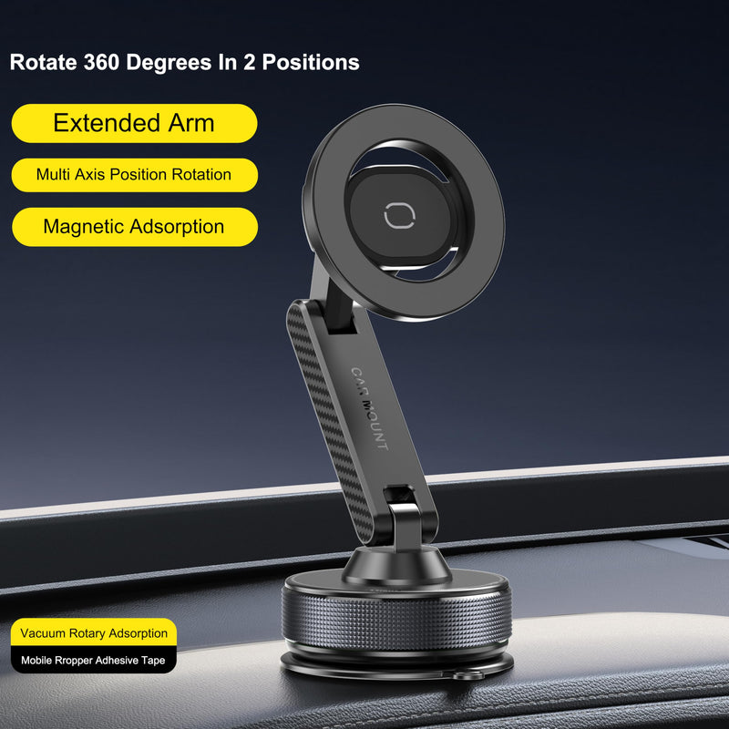 Phone Holder for Your Car Vacuum Magnetic Car Phone Holder for Magsafe 360° Adjustable Car Phone Mount Cell Phone Holders for Your Car for iPhone 17 16 15 14 13 12 Pro Max Plus Air