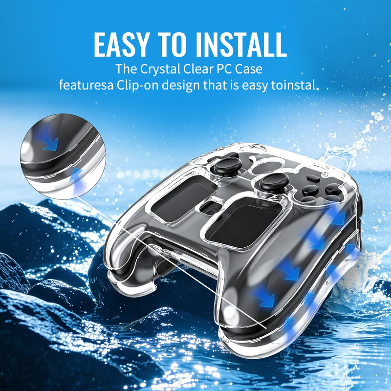 Clear Protective Case for Steam Controller 2026, Crystal Case Cover, Transparent PC Hard Shell All-Around Protective/Anti-Scratch Finish &Shockproof