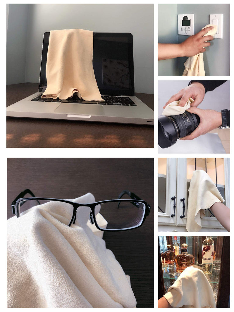 Chamois Drying Cloth Car Drying Towel Real Leather Absorbent Drying Natural Chamois Car Wash Cloth Accessory (3.7-4.2 sq ft) 3.7 sq. ft.