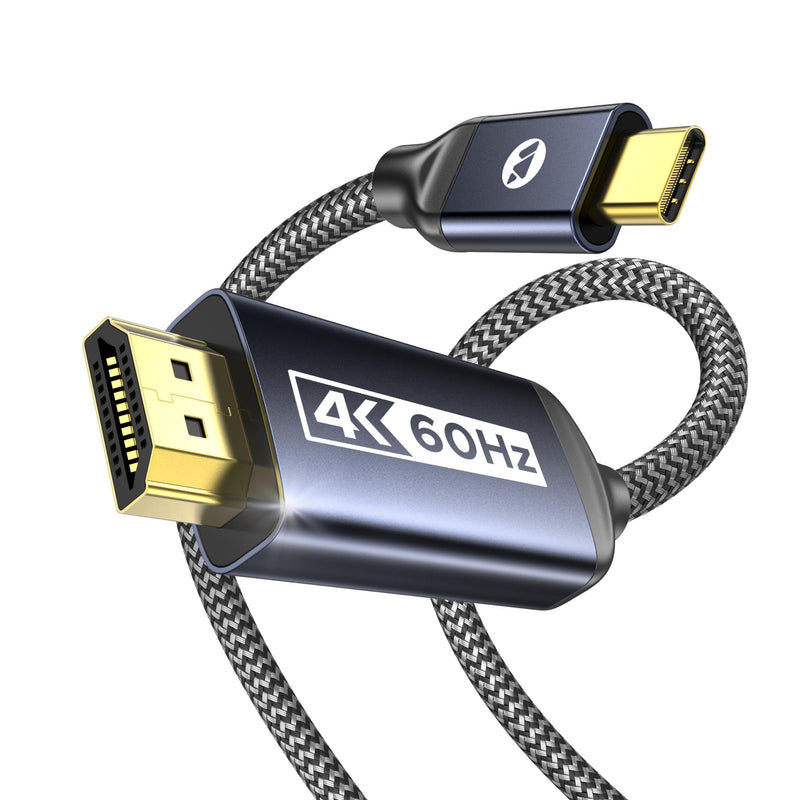 Warrky USB C to HDMI Cable 4K@60Hz [Gold-Plated Plug, Aluminum] Type C to HDMI 2.0 Cord for Home Office, Thunderbolt 4/3 Compatible with iPhone 15 Pro, MacBook Pro/Air, Surface, iPad Pro, Galaxy - 6FT