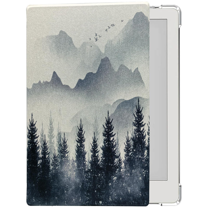 Folio Case for Onyx Boox Go 6 (Gen II/Gen I 2026/2025) Ultra-Thin Enhanced Auto Sleep/Wake Cover with Transparent TPU Back Thickened Corners, Magnetic Closure (Misty Forest) Misty Forest