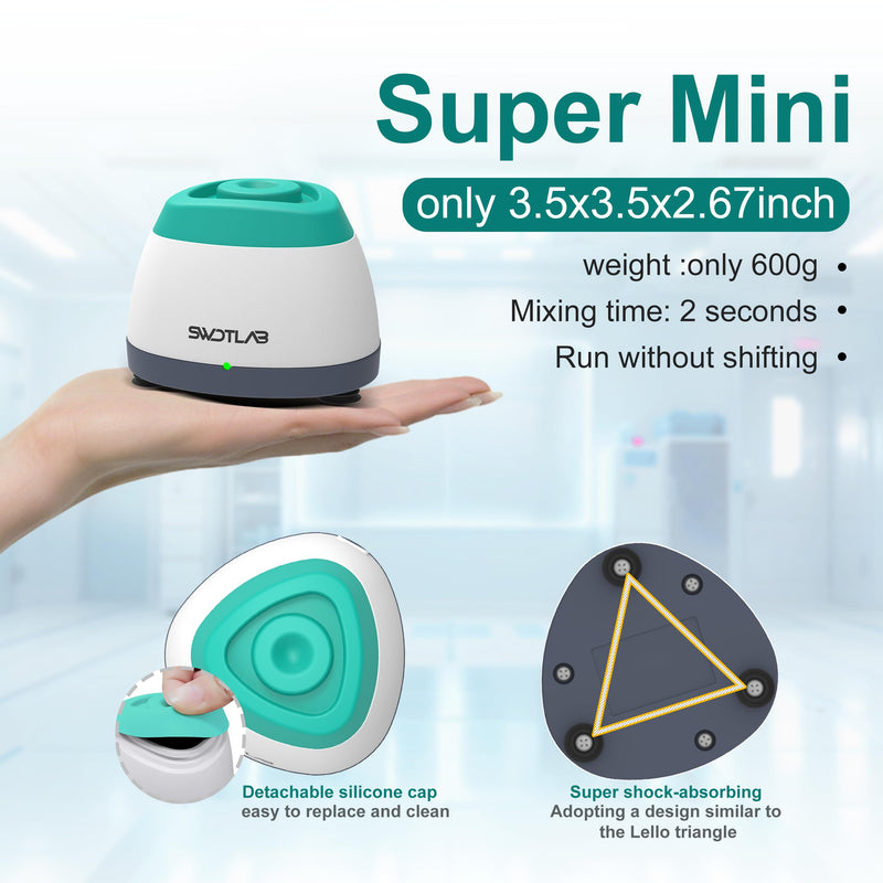 Vortex Mixer 4000rpm with Zinc Alloy Base, Nail Polish Shaker, Glue Shaker & Paint Mixer for Gel Polish Acrylic Paints Eyelash Adhesives Tattoo Ink Test Tubes, Green