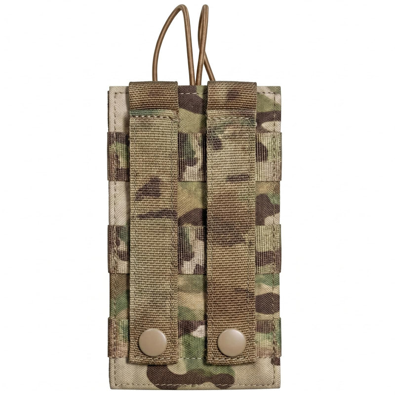 Tactical Radio Holster 500D Nylon MOLLE Walkie Talkie Pouch with Adjustable Bungee Quick-Release Buckle for Duty Belts, Vests, and Backpacks (Multicamo) Multicolor