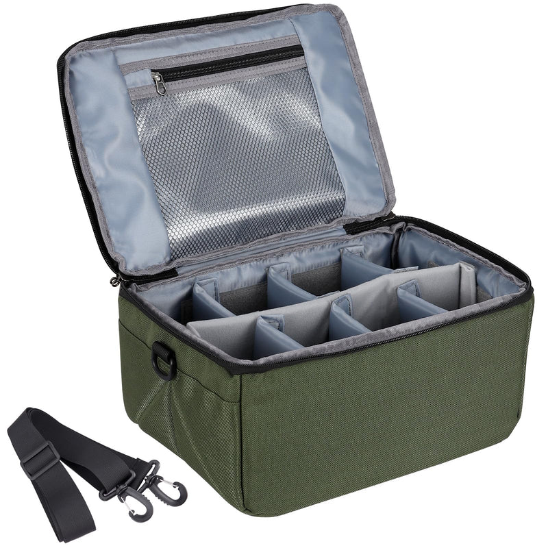 Koolertron Dslr Camera Insert Bag Purse Universal Liner Lens Pouch Partition Protective Cover Waterproof Sleeve for Cannon/Nikon/Sony (Green) Green
