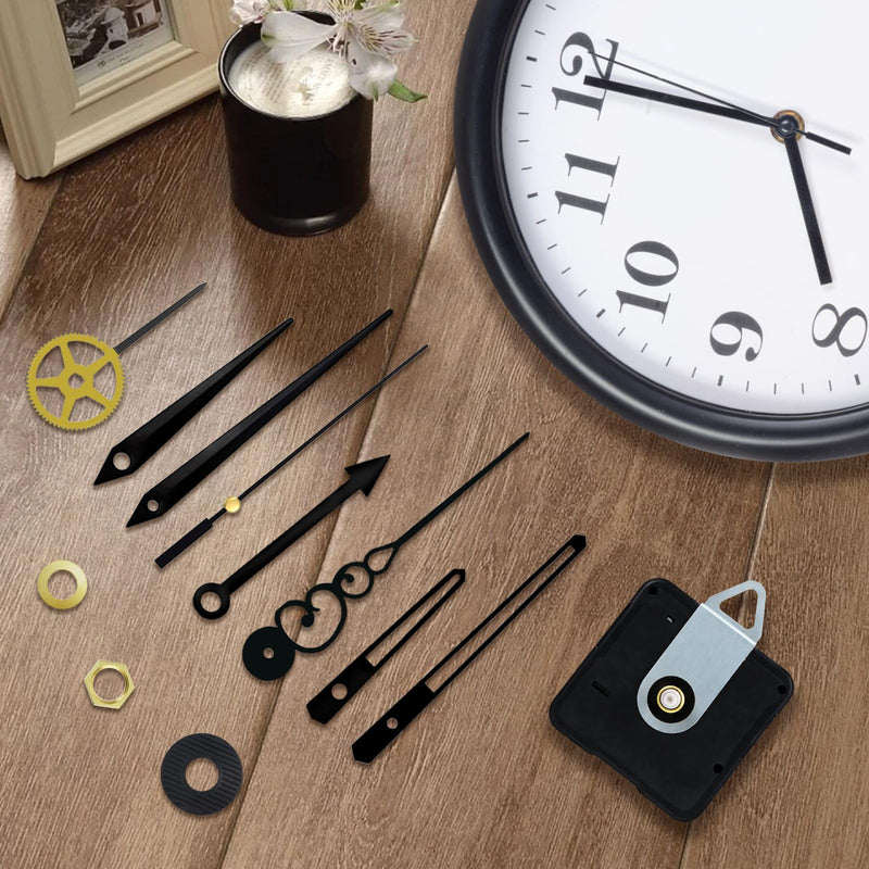 15 Pack Clock Mechanism Replacement Kit with 19 Pairs Clock Hands,Replacement and Custom Clock,Silent Sweep Clock Motor Kit Battery Operated for Clock Repair DIY Replacement (Thread Length 0.78 inche) Thread length 0.78 inche