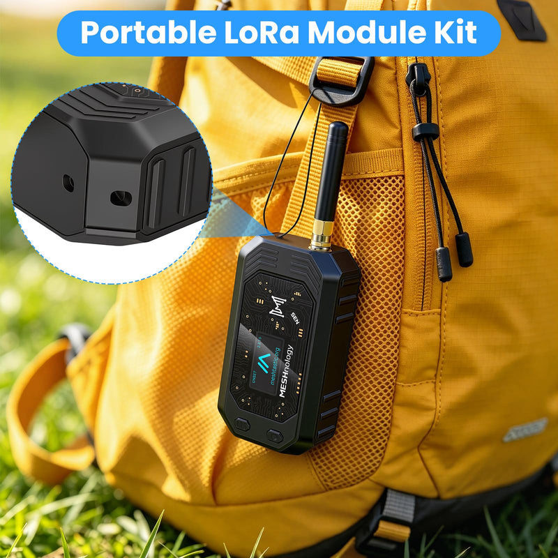 N35 Plus Case for LoRa ESP32 V3 V4 W12 Board Device Set - Capable of Holding Dev Board Antenna 3000mAh Battery GPS Module All-in OLED Screen Protection Shell with Type C Interface (Black) Black 1 x Case