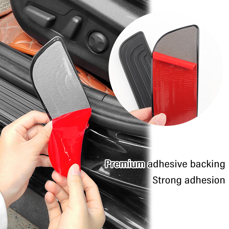 4PCS Car Door Sill Protector,Anti-Scratch & Waterproof Car Door Sills Scratch Protection,Universal Car Exterior Accessories Automotive Door Entry Guard for Car,Truck,SUV (Black, Width 1.57") Width 1.57" Black