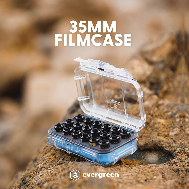Evergreen 35mm Film Storage Case | Holds 18 Rolls | Preserve and Protect Your Film | Waterproof, Crushproof, & Freezer-Safe (Film Not Included) (Black) Black Medium
