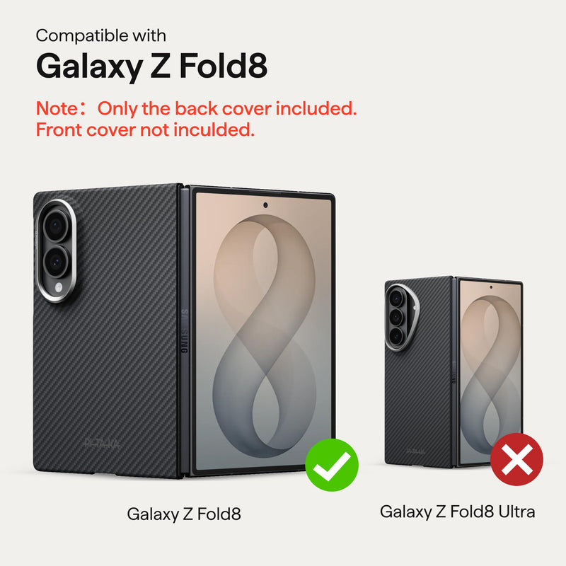 pitaka for Z Fold 8 Case, Caseless Feeling, Aramid Woven, Black/Grey(Twill) | Barely There Feel, Aramid Fiber Woven, Slim & Light, Silky Texture, Compatible with MagSafe, for Business and Everyday Use Black/Grey(Twill) Galaxy Z Fold8