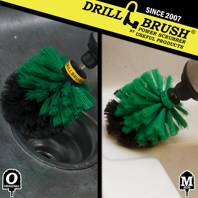 Drill Powered Kitchen Cleaning Supplies - Kitchen Scrubbing Accessories - Drill Brush Household Cleaner - Oven Cleaning Tool - Stovetop Scrubber Brushes - Kitchen Sink Scrub Brush - Frying Pan Brush Green