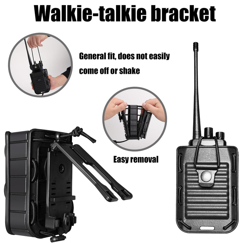 Radio Holster Holder, Walkie-Talkie Case with Duty Belt & MOLLE Vest Clip | Two Ways Polymer Radio Pouch Interphone Carrier Sheath for Police Law Enforcement Security Firefighter Rescue EMS EMT