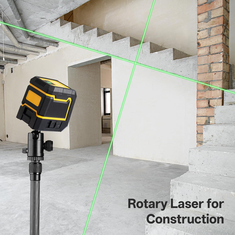 Self Leveling Green Laser Level, 100ft Cross Line Tool with Rotary Function, Class II <1mW 635nm, 3 Brightness Modes, Magnetic Bracket, IP54 Dust/Water Resistant Laser Green