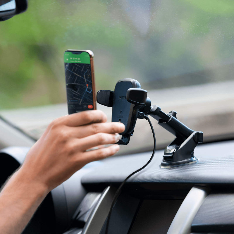 iOttie Auto Sense Qi Wireless Car Charger - Automatic Clamping Dashboard Phone Mount with Wireless Charging for iPhone, Samsung Galaxy, Google Pixel, Huawei, LG, and Other Smartphones Dash & Windshield AutoSense 1
