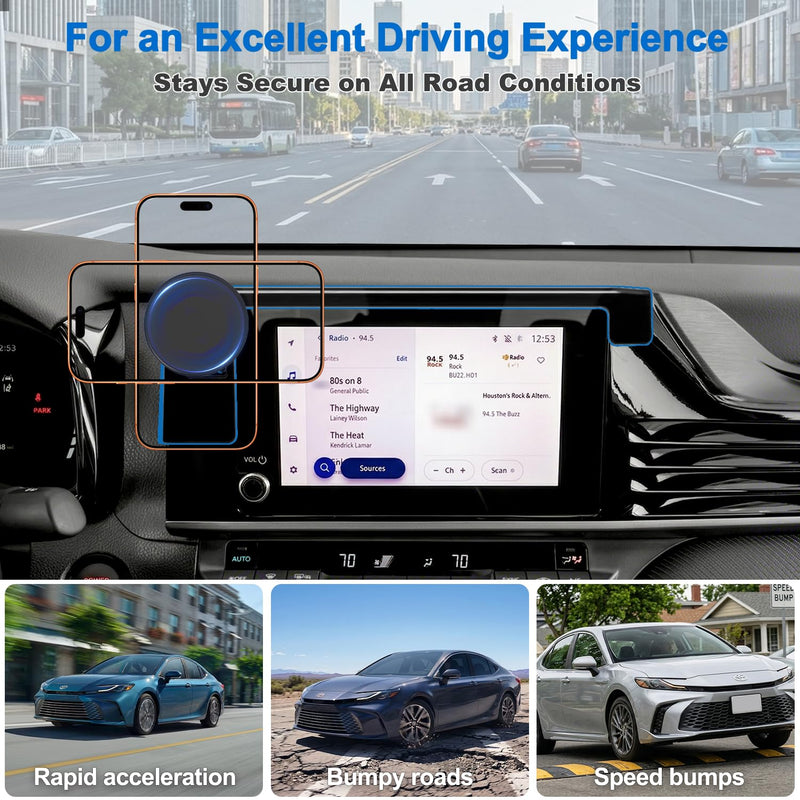Car Phone Holder for Toyota Camry LE/SE 2025-2026 with 8 Inch Screen | Customized Phone Mount, Strong Magnets, OEM-Style, No View Obstruction for 2025-2026 Toyota Camry (8 inch) Magnetic
