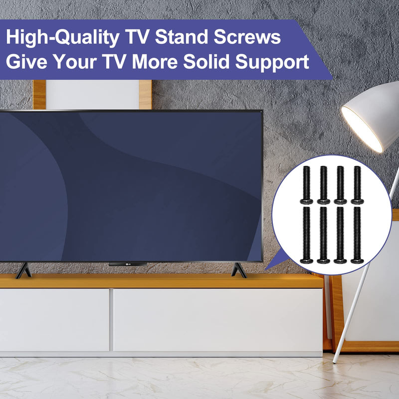 TV Stand Screws for Vizio TV Stand Legs Screws Kit, for Vizio 32” 50” 55” 58” TV Legs 32H-G9 D32F-G4 V505-J01 V555-H11 V555-G1 V555-J01 M556-H1 V585-H11 V585X-H1 V585-H1 Universal TV Mount Screws
