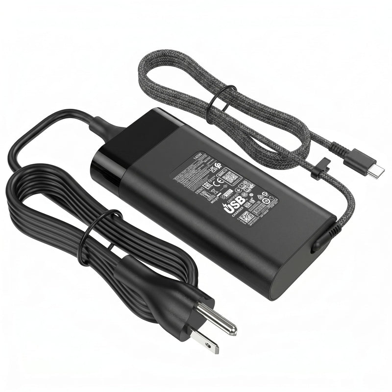 140W Laptop Charger Compatible with HP OMEN Transcend 14 14-FB0000 14-FB0097NR 14-FB1047NR RTX 4050 4060 Spectre X360 16-AA0023DX N22270-001 TPN-LA29 USB-C Tip 28V/5A Power Adapter