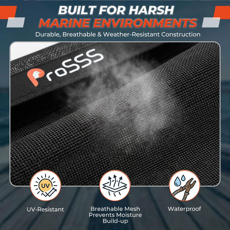 Boat Storage Mesh Bag with Secure Closure Flap - 13.7" x 9.8" - Upgraded Leak-Proof Design/Adhesive Backing/Perfect Boat Organizer-Boat Accessories-Keeps Contents Secure in Rough Waters 1