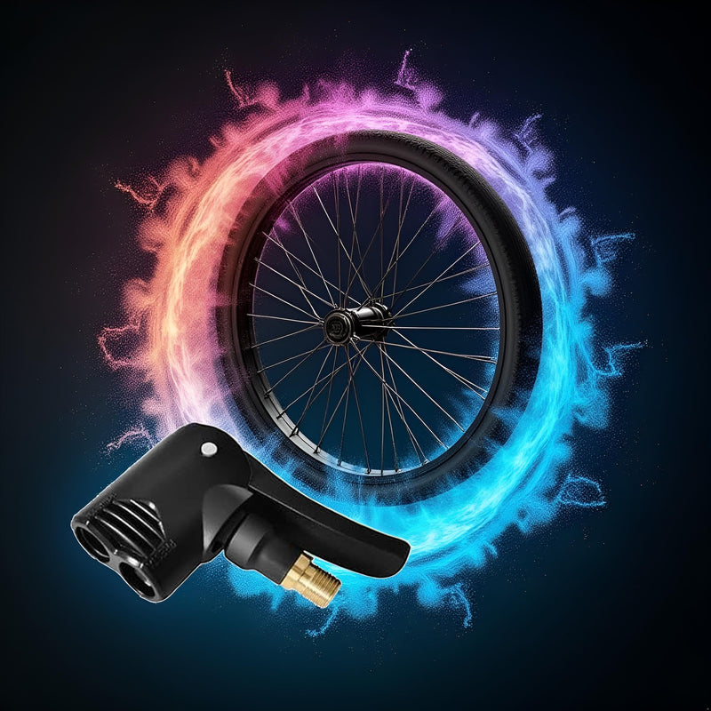ZS569 Black Presta Valve Adapter Dual Head Bike Track Pump Tyre Air Pump Connector Head Tires and Tubes Accessories