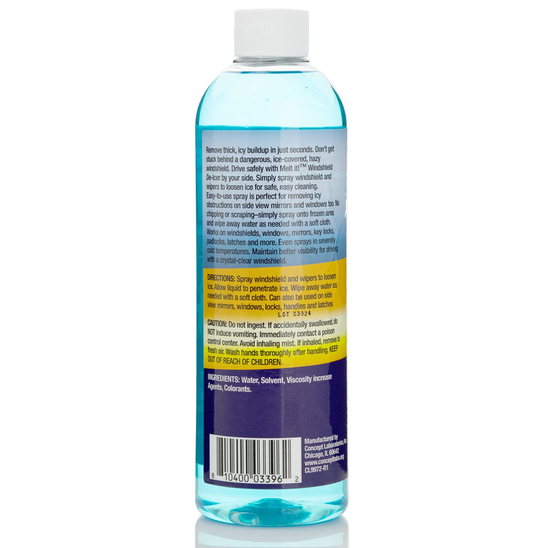 Melt it! E·Z·R Windshield De-Icer. Instantly Melts Ice & Winter Frost for Car Windshields, Windows, Mirrors, Key Locks, & Latches, Snow Melting Defrost Liquid for Car Window Cleaner, 17 Fl Oz Spray 17 Fl Oz (Pack of 1)