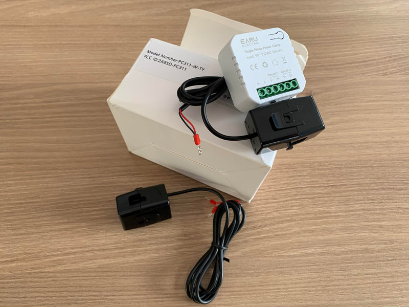 AC110V 220V 80A Tuya App Smart Two-Way Bilateral WiFi Energy Meter with 2PCS 80A CT Current Transformers Clamps Sensors KWh Power Eenrgy Electricity Consumption Monitor Meter Voltmeter Ammeter 80A(CT Diameter 10MM)