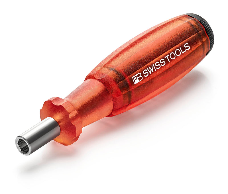PB Swiss Tools Screwdriver Bit Holder PB 6464.Red | 100% Swiss Made | Screwdriver Mutlitool with Bits in the Handle, including Slot Size 2/3/4, PH1/PH2, T10/T15/T20
