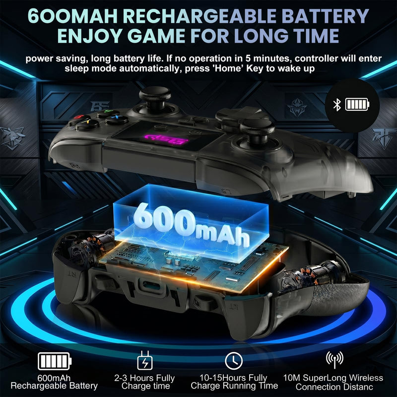 Megadream Game Controller for PC/Switch 2|Swith/Android/iPad/Tablet/iPhone Controller - RGB light - Hall Effect Trigger/Joystick - Call of Duty, Roblox, Genshin Impact, Direct Play, White
