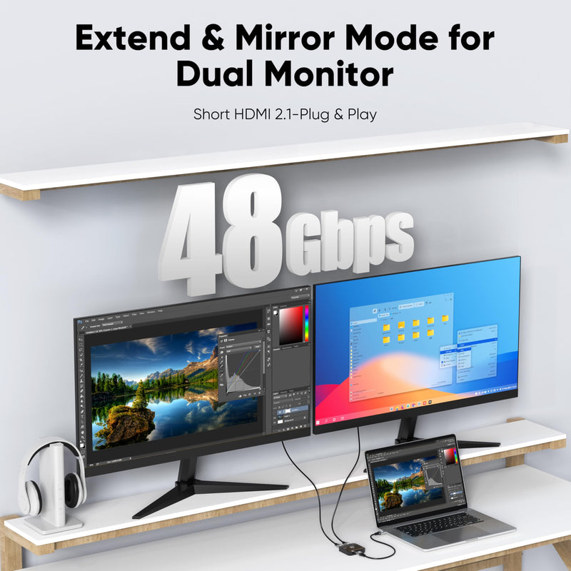 8K Slim HDMI Cables 3FT 5-Pack, 48Gbps Ultra High-Speed, HDMI 2.1 Cord Supports VRR, ALLM, eARC, HDCP2.3, Dolby Atmos & DTS:X, HDR10+ for TV, Monitor, Computer, Laptop, Projector, PS5, Xbox Grey
