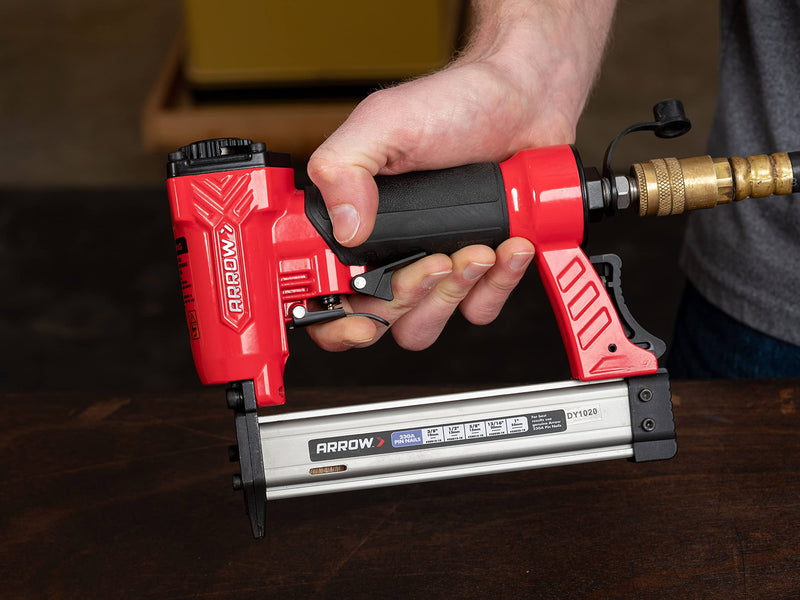 Arrow PT23G 23 Gauge Compact Pneumatic Pin Nail Gun, Oil-Free, Fits 3/8”, 1/2”, 5/8”, 13/16” and 1” Nails 8.25 x 2 x 10 inches Gauge Pin Nailer