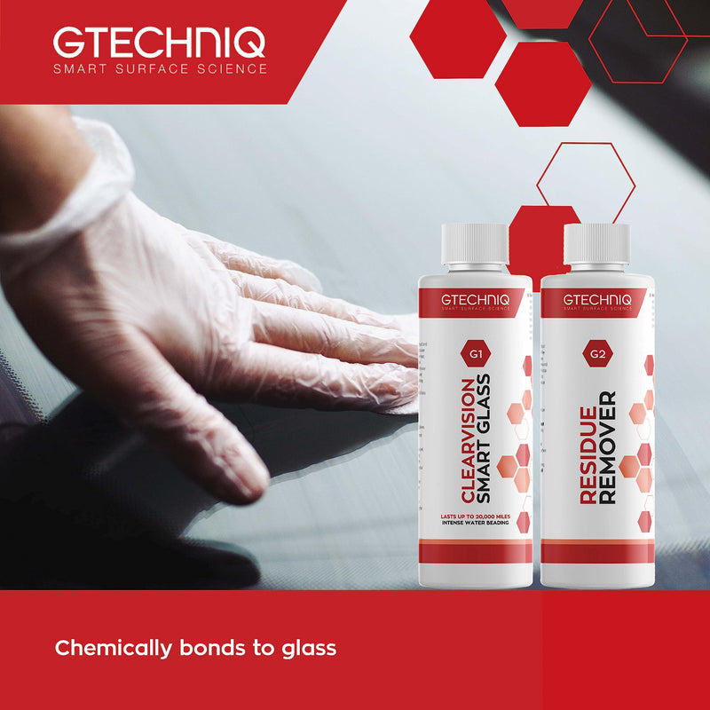 Gtechniq G1 Clear Vision Smart Glass 100ml - Hydrophobic Bonded Layer Improves Visibility, Reduces Smears, Repels Water, Easy to Clean - Lasts for 20,000 Miles, Perfect for Car Windscreen and Windows