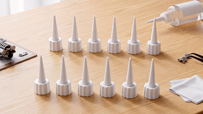 Loopeer 24 Pcs 312 Extra Tips for Ca Glue Snip Tip Applicator Tips, White
