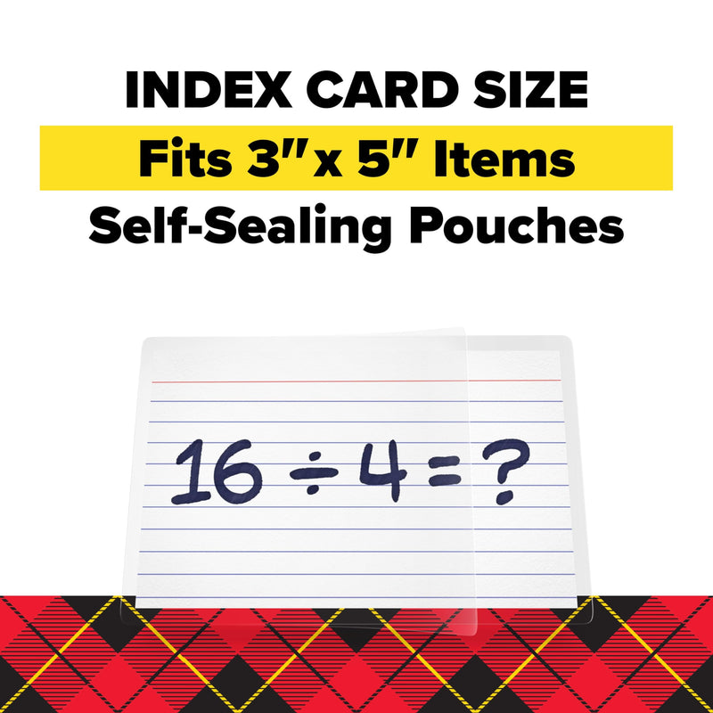 Scotch Self Seal Laminating Pouches 3 x 5 Index Card Size, 25-Pack | No Laminator Machine Needed, Great for Index Cards, Flash Cards & Test Notes