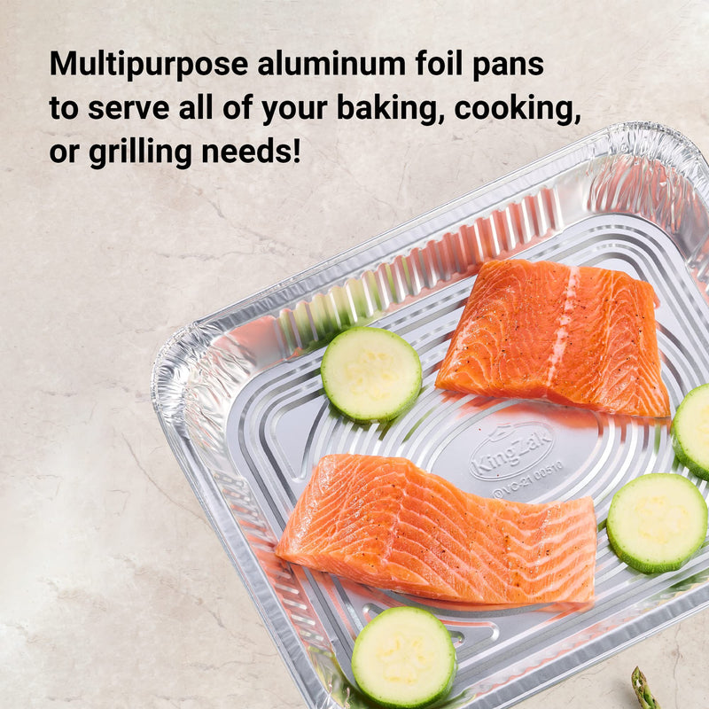 Aluminum Pans Half Size, 9X13, Extra Heavy Duty Disposable Foil Pans For Baking (30 Pack) Roasting & Chafing, Deep Tin Foil Bakeware, Steam Table Tray, Cookware, Food Prepping, Cake & Oven Pan 30 Pack