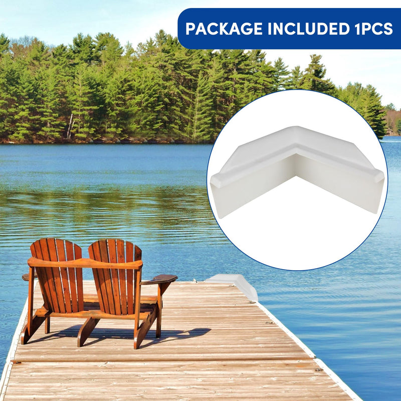 Dock Corner Bumper,Dock Bumpers Straight,Vinyl Boat Dock Corner Bumpers,Boat Straight Bumper,Boat Dock Bumpers,Soft Dock Bumper Guards Dock Bumpers Dock Corner Side Edge for Boat Docks(1,2Pack) Corner Bumper White-1Pack