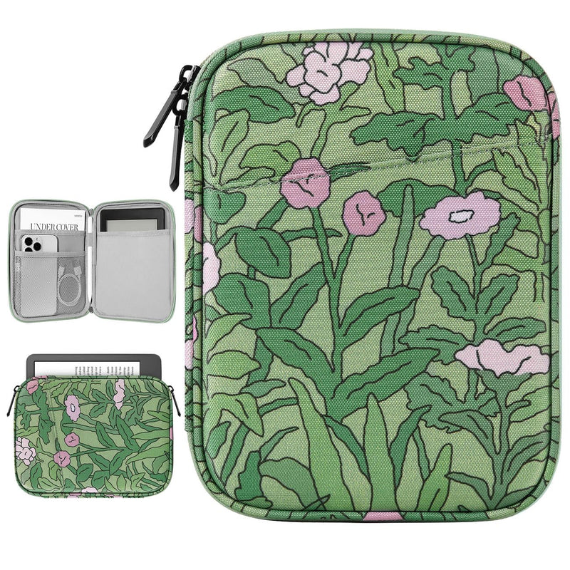 6-7 Inch Protective Sleeve Carrying Case for All-New 6" Kindle 11th Gen 2022/10th Gen 2019/8th Gen 2016, 6.8" Kindle Paperwhite 11th/10th Gen 2021/2018, Kindle Oasis E-Reader, Papaver Rhoeas