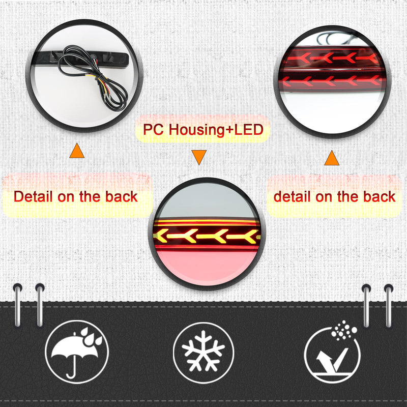2Pc Full LED Rear Bumper Reflector Lights Kit for Toyota Prius V 2012-2017,for Scion tC 2014-2016 Tail Lamp Brake Fog Lamps Daytime Running Light Turn Signal Lamp Accessories (Red) Red