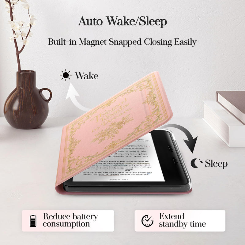 Magnetic Detachable Book Cover Case for 7" Kobo Libra Colour | Fits Kobo Libra Colour (2024 Released), Auto Wake/Sleep, Soft TPU Edge, Hands-Free Viewing, For Bookish Travelers, Dream 7" Kobo Libra Colour 2024 Released