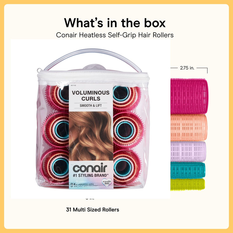 CONAIR - Self-Grip Rollers Assorted - 31 Count