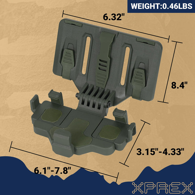 Tactical Phone Holder,MOLLE Phone Chest Mount Holder for 4.7"-7.7" Screens Plate Carrier Phone Mount,Adjust Tactical Gear Plate Carrier Vest Accessories for Tactical,Car,Office Ranger Green