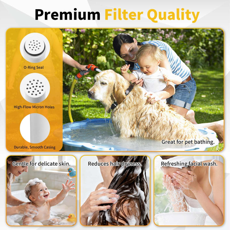 6 Pack Replacement Filters Compatible With Cobbe Handheld Shower Head, for Quick Water Quality Improvement & Skin Protection 6 Pack