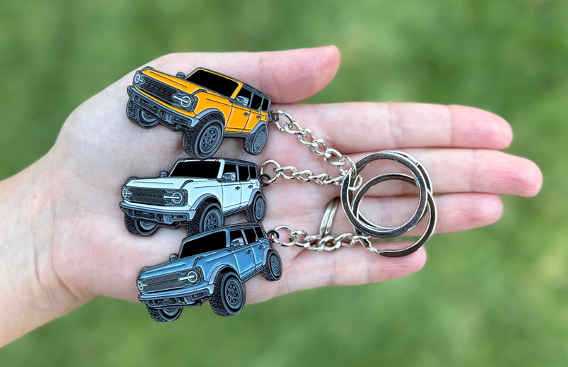 Bronco Keychain Accessories 4 door key chain Fob Cover Cool Mods compatible with Ford Bronco 2022 2023 2024 Area 51