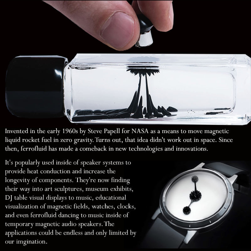 CMS MAGNETICS - (2oz Kit) Ferrofluid Science Experiment Kit for Education in Magnetism - Includes: 2 Fluid Ounce (59mL) Bottle of Ferrofluid, Gloves, Pipette, Petri Dishes 2 fluid oz (59mL) Basic Fluid Kit