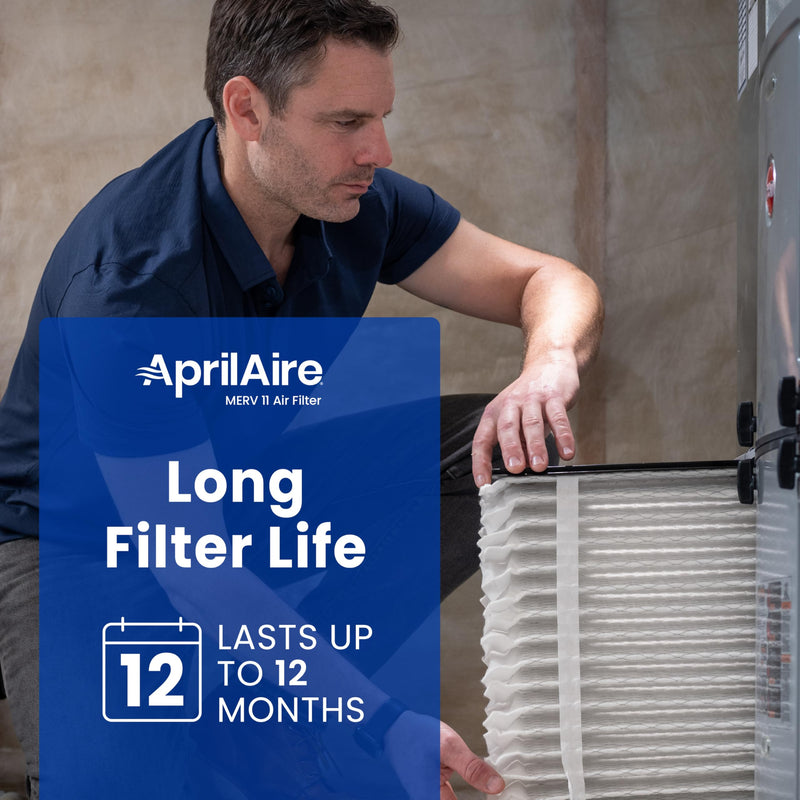 AprilAire 610 Replacement Filter for AprilAire Whole House Air Purifier 1625FG - MERV 11, Clean Air & Dust, 16x25x4 Air Filter (Pack of 1) Healthy Air 11
