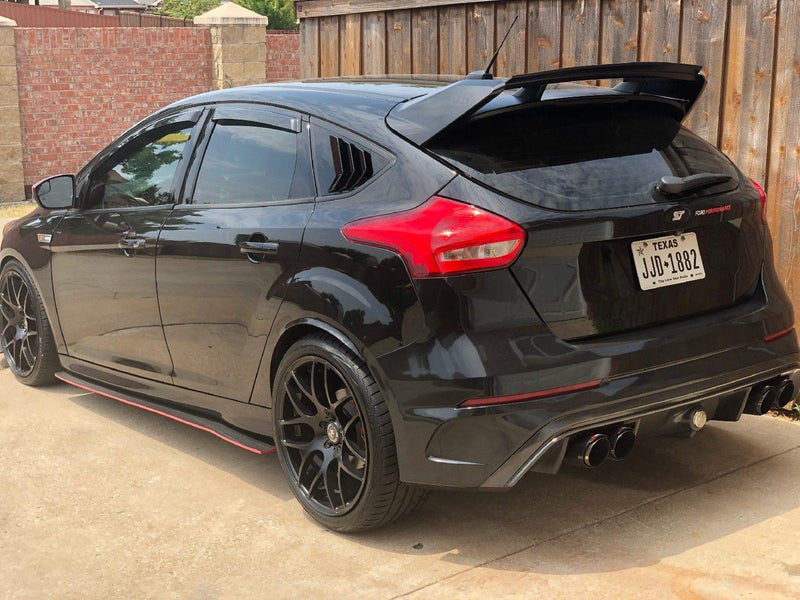 Fit for Ford Focus ST RS MK3 Hatchback 2PC 2012 2013 2014 2015 2016 2017 2018 Shiny Black Window Side Louvers Vent