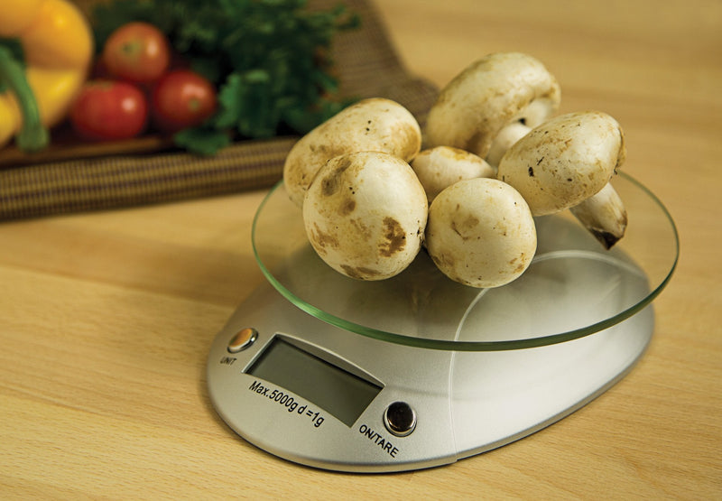 Fox Run Digital Kitchen Scale with Removable Glass Tray, 7.25 x 6 x 1.5 inches, Multicolored