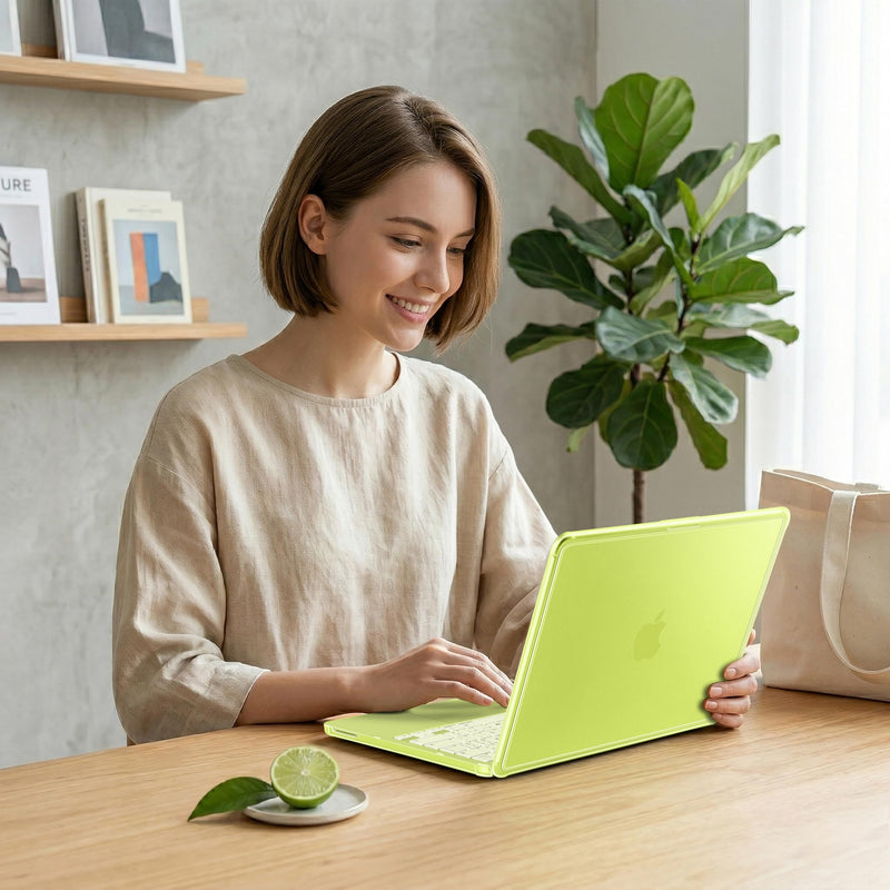 Protective Case for MacBook Neo 13 Inch 2026 A3404 | Hard Shell with Reinforced Anti-Cracking Corners, Anti-Scratch, Fingerprints Resistant | Slim Frosted Snap-On Case | Matte Citrus