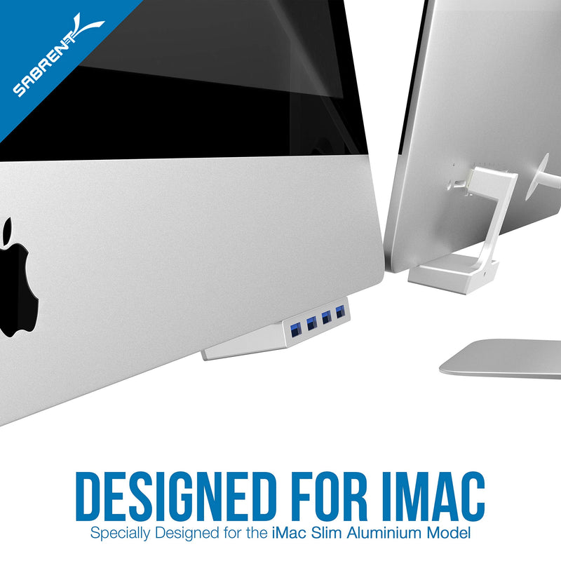 SABRENT 4-Port USB 3.0 Hub for iMac Slim Uni-Body (HB-IMCU) 4-Port for iMac